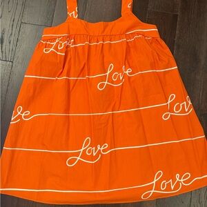 Orange Love Print Dress 🧡